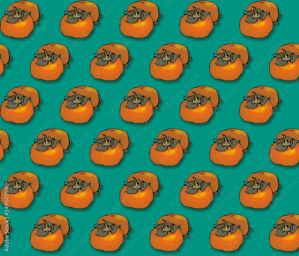 persimmon_pattern_turqueza persimmon_pattern_turqueza