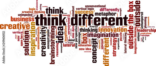 Think different word cloud photo