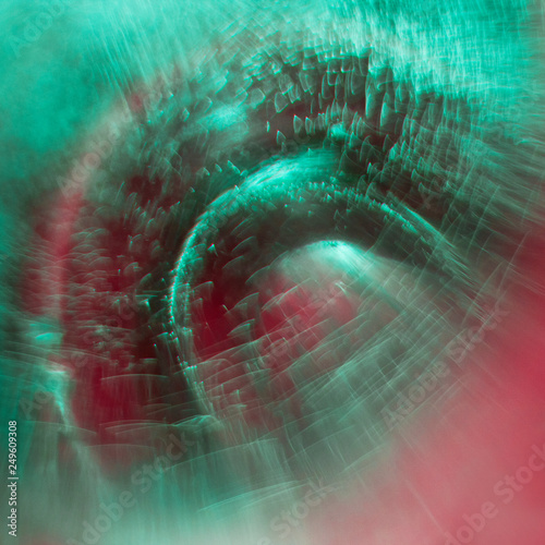 Abstract underwater composition with bubbles, jelly balls and light