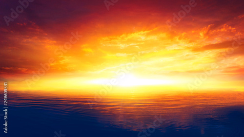Dramatic nature background .  Sunset or sunrise with clouds  light rays and other atmospheric effect . Light from sky . Religion background . 