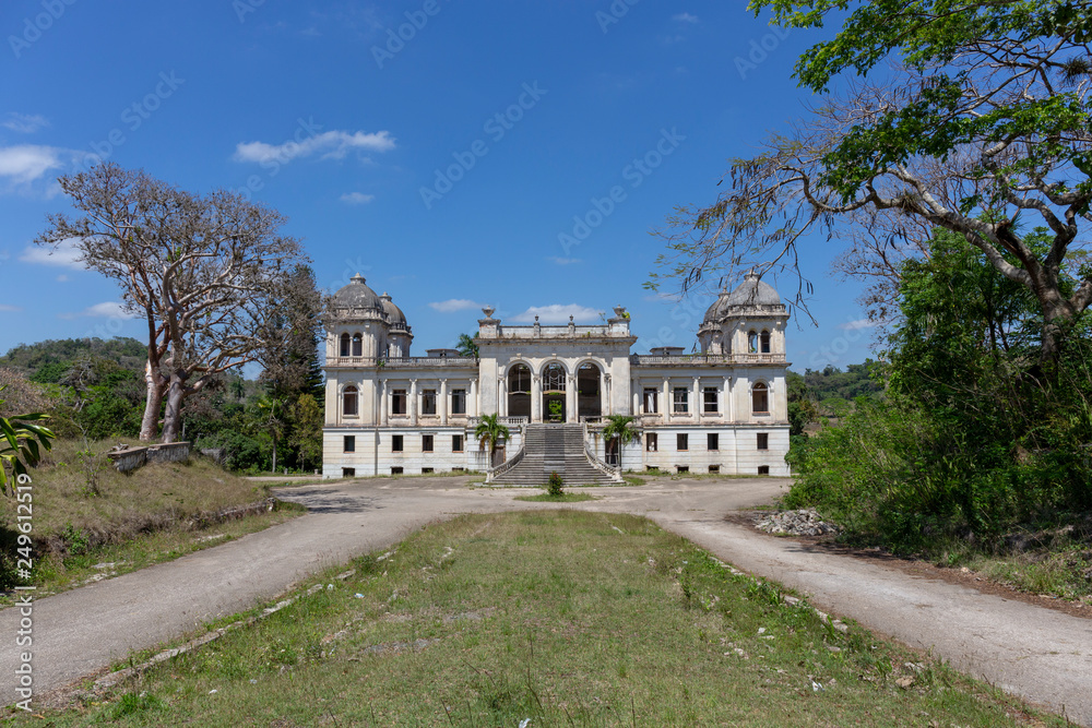 View of an abandoned mansion