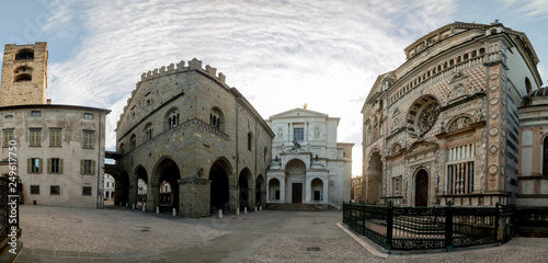 Bergamo portico of the palazzo della ragione l photo
