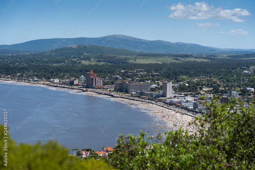Overview of Piriápolis and beach in Uruguay Overview of Piriápolis and beach in Uruguay