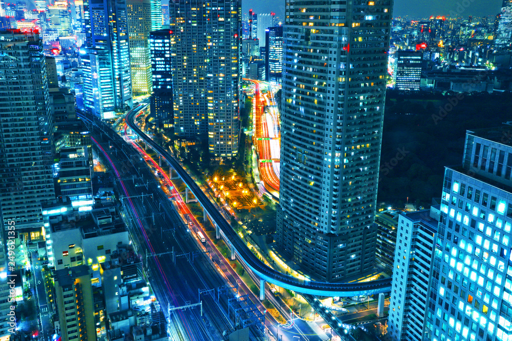 【東京の夜景】世界貿易センタービル展望台から見える大門・浜松町