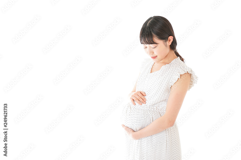 妊娠した若い女性 妊娠した若い女性