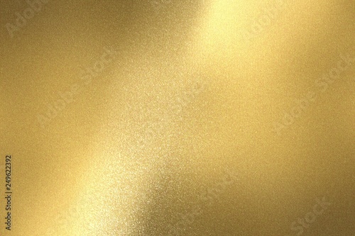Abstract background, reflection rough gold wall surfaces