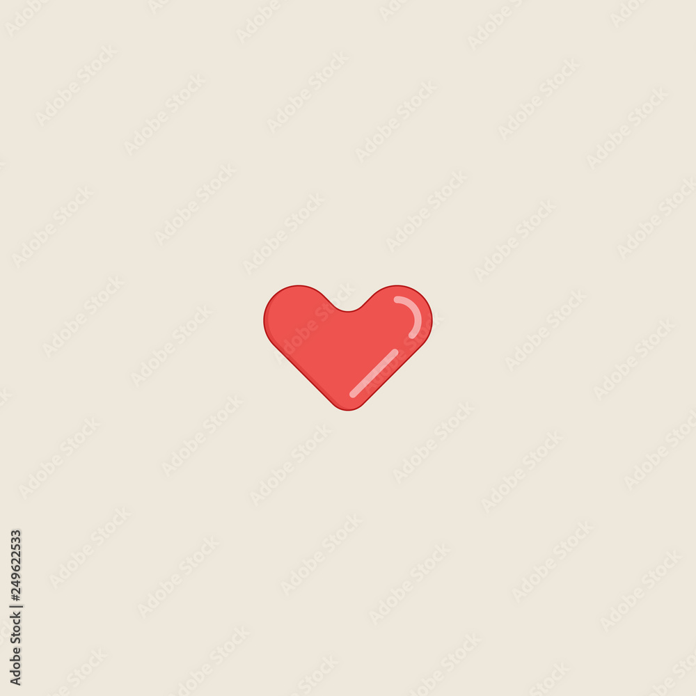 Heart icon isolated on grey background. Heart symbol for website design, mobile application, ui. Editable stroke. Vector illustration. Eps10 - Vector