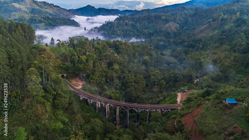 Famous Demodara Nine Arch Bridge. Ella, Sri Lanka.