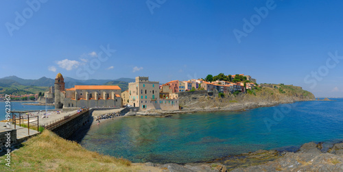 Fort Saint Elme erected over Collioure town in France