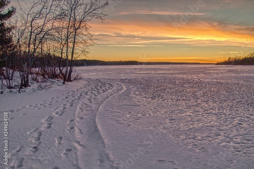 Winter in the Boundary Waters Canoe Area of northern Minnesota