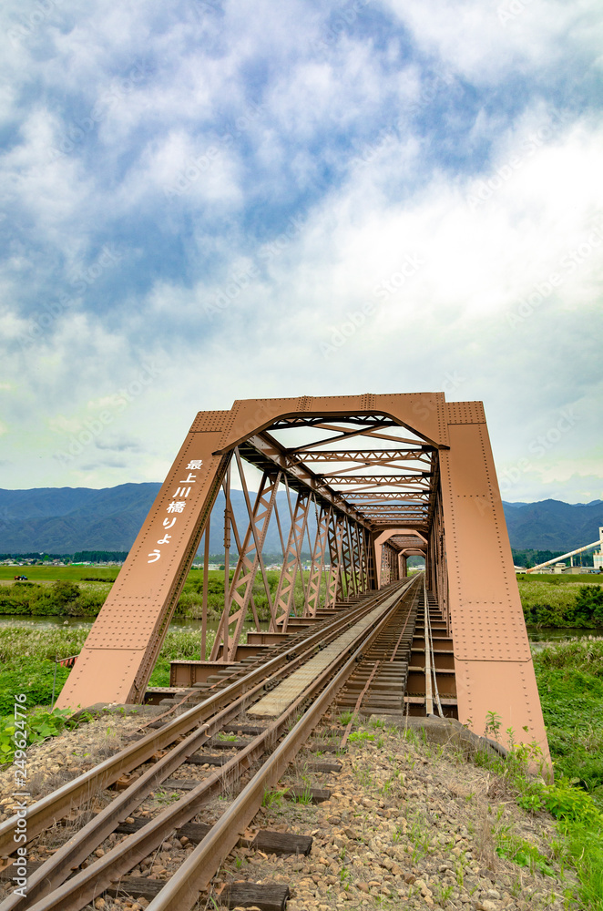 日本最古の鉄橋　最上川橋梁
