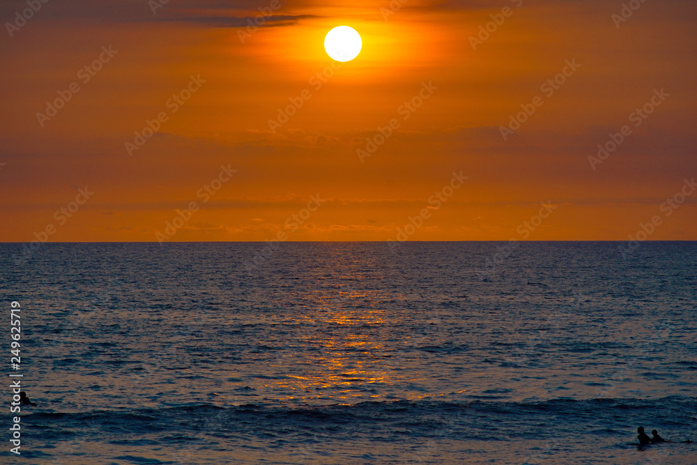 Bali surfer before sunset