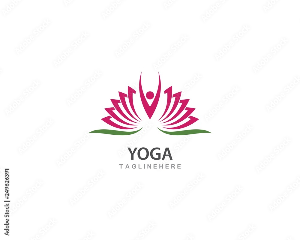 Obraz premium yoga logo template