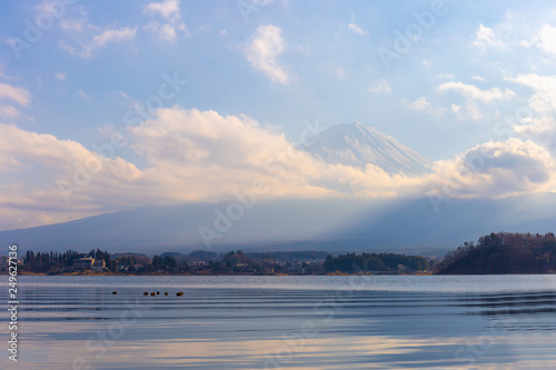 Mt. Fuji and Lake Kawaguchi at Yamanashi, japan © JU.STOCKER
