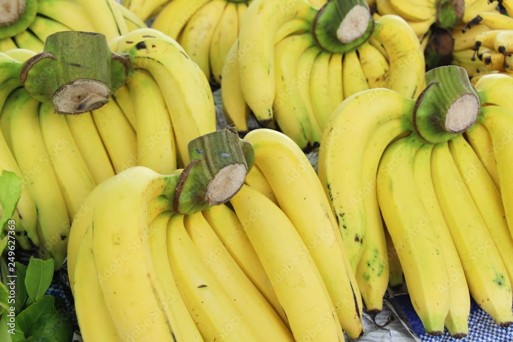 Ripe banana is delicious at street food Ripe banana is delicious at street food