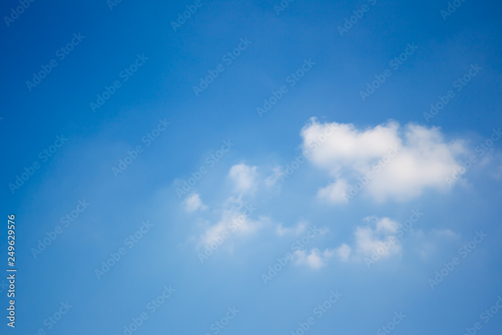 Group of clouds in the blue sky background.