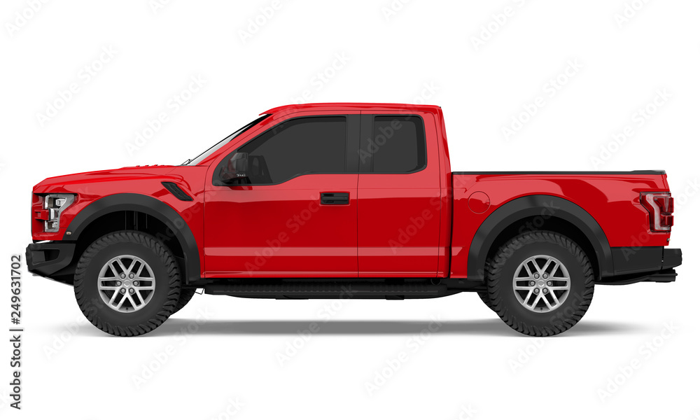 Red Pickup Truck Isolated Red Pickup Truck Isolated