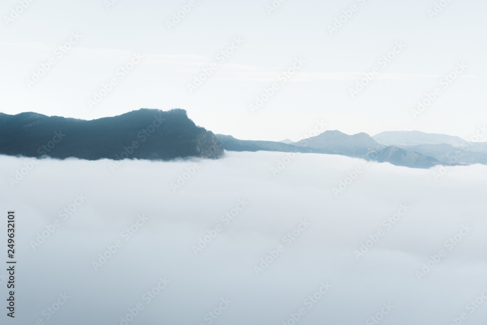 Obraz premium fog in the mountains