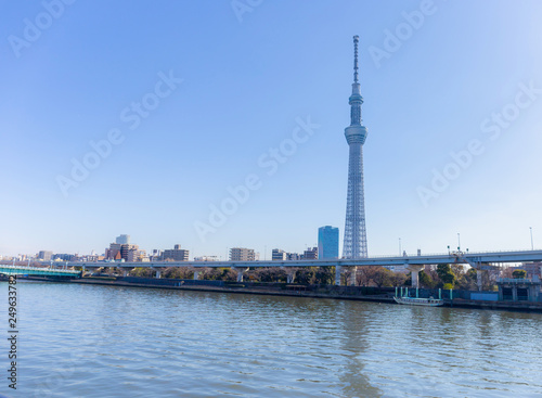 Toyko sky tree city view building landmarks of Japan
