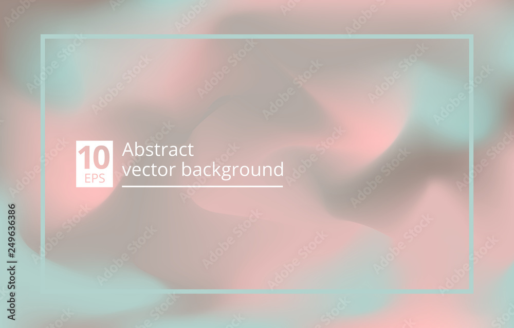 Abstract dark background with pastel wavy gradient mesh. Trendy minimal backdrop. Vector illustration for graphic design, banner or presentation