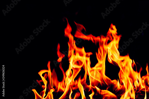 Fire flames on a black background © 1981 Rustic Studio
