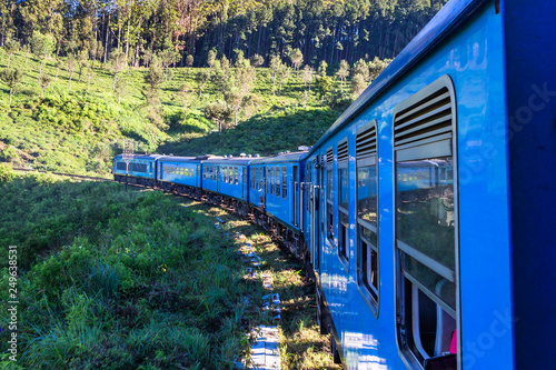 Train from Ella to Kandy . Sri Lanka.