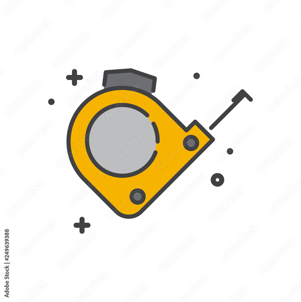 Fototapeta premium Tool meter line icon on white background for graphic and web design, Modern simple vector sign. Internet concept. Trendy symbol for website design web button or mobile app