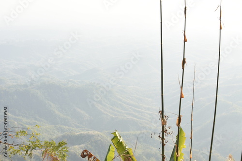 Hilltop view at afternoon from Konglak hilltop at Sajek Valley in Rangamati photo