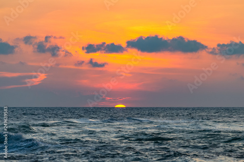 Sunset in Unawatuna, Sri Lanka.
