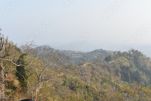 Hilltop view at afternoon from Konglak hilltop at Sajek Valley in Rangamati