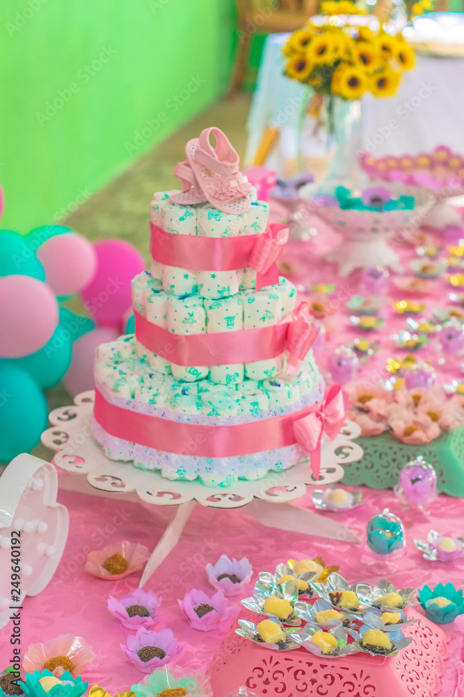 cake made of diapers table party decoration baby teaw cake made of diapers table party decoration baby teaw