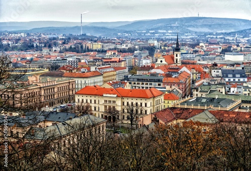 BRNO, CZECH REPUBLIC - panoramic view on the old town of Brno, Czech Republic