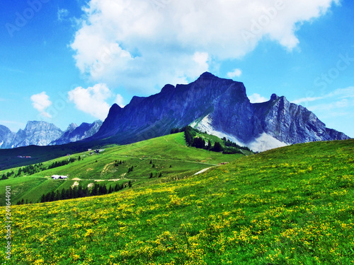 Girenspitz and Gauschla mountains in the Rätikon range of the Alps - Canton of St. Gallen, Switzerland photo