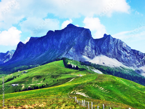 Girenspitz and Gauschla mountains in the Rätikon range of the Alps - Canton of St. Gallen, Switzerland photo