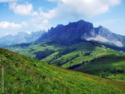 Girenspitz and Gauschla mountains in the Rätikon range of the Alps - Canton of St. Gallen, Switzerland photo