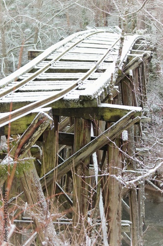 decommissioned tracks still stand in the weather
