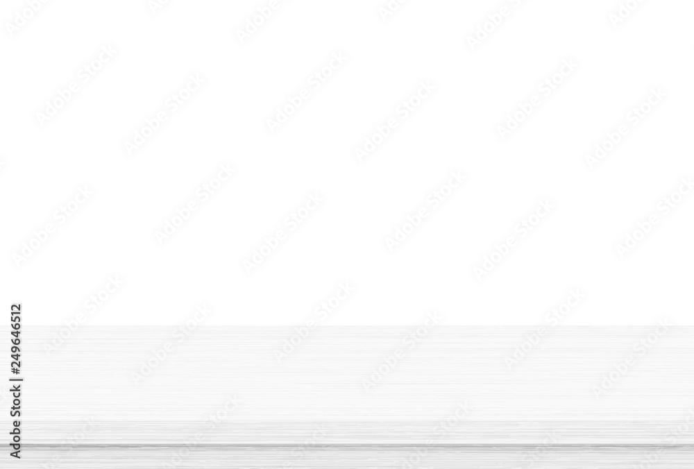 Empty white wood table top isolated on white background. Template mock up for display of product Empty white wood table top isolated on white background. Template mock up for display of product