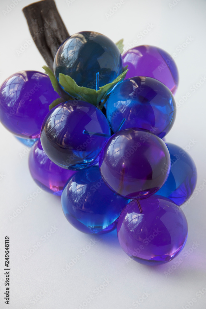 Fototapeta premium Ultraviolet and Galaxy Blue glass grapes