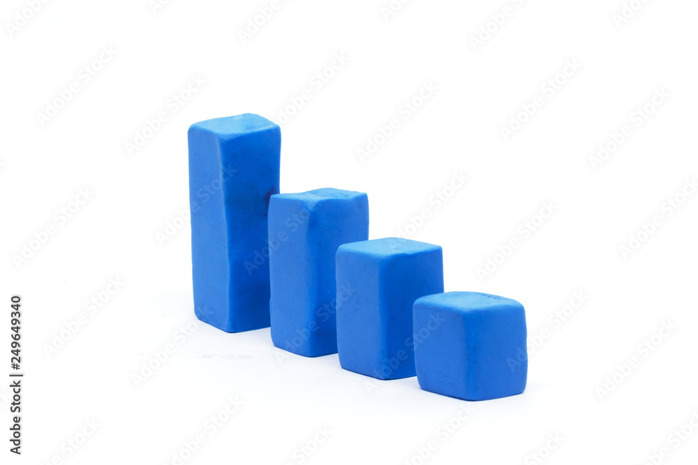 play doh graph on white background, Business Growth concept play doh graph on white background, Business Growth concept