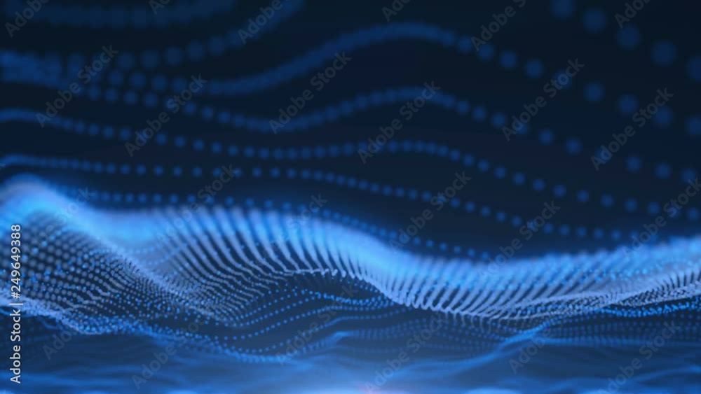 Abstract blue and violet dots and lines wave scannig technology animation. Business backdrop 4k footage. Abstract blue and violet dots and lines wave scannig technology animation. Business backdrop 4k footage.