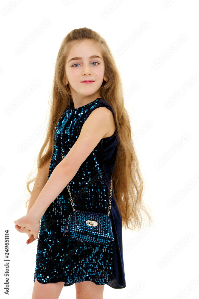 Little girl posing in the studio. Close-up. Little girl posing in the studio. Close-up.