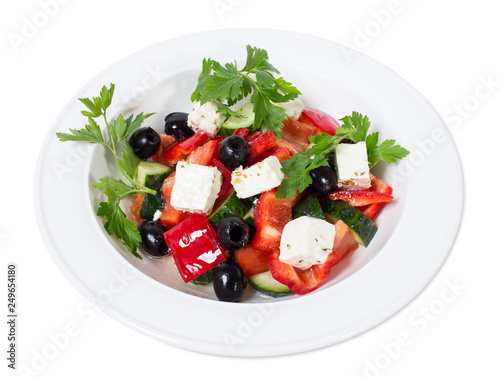 Bild auf Leinwand Delicious greek salad.