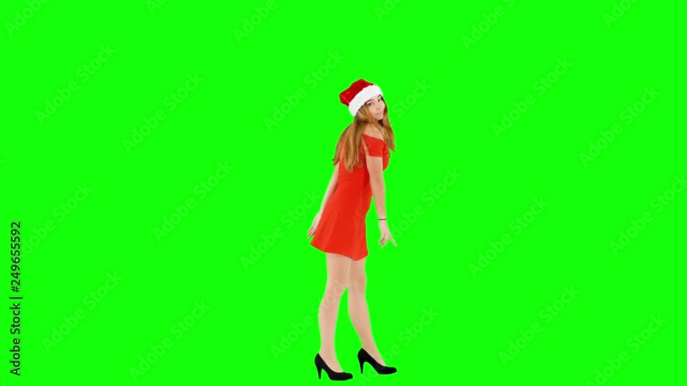 Christmas Dancer on Green Screen Christmas Dancer on Green Screen