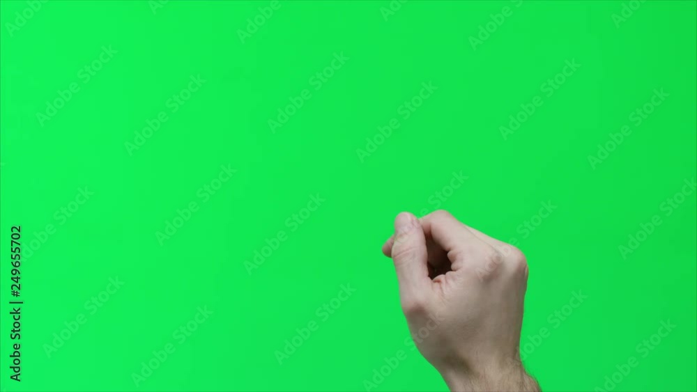 Male hands on green screen chroma background, finger and hand gestures Male hands on green screen chroma background, finger and hand gestures