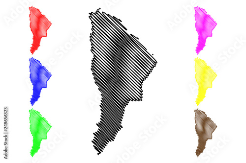 Afar Region (Federal Democratic Republic of Ethiopia, Horn of Africa, Regions and chartered cities of Ethiopia) map vector illustration, scribble sketch Afar Regional State map