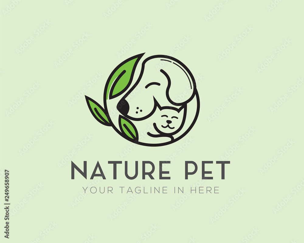 circle nature pet logo design inspiration circle nature pet logo design inspiration