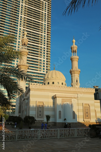 Mosque in Sharjah city, United Arab Emirates