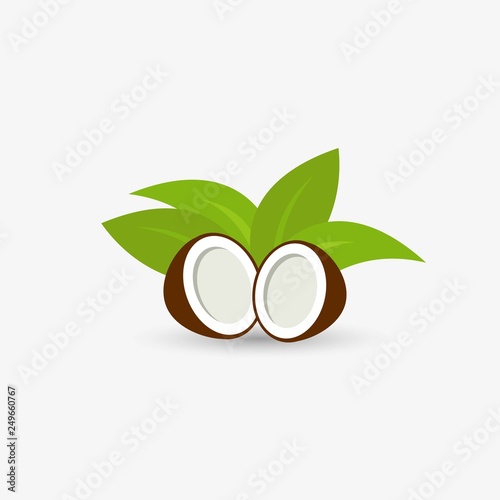 coconut logo template design