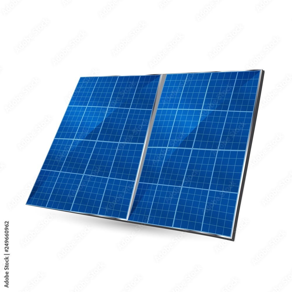 Solar plate collector. isolated vector illustration on white background. Solar plate collector. isolated vector illustration on white background.