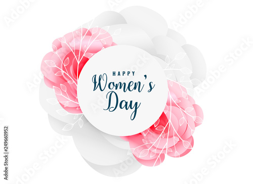 lovely happy women's day flower background